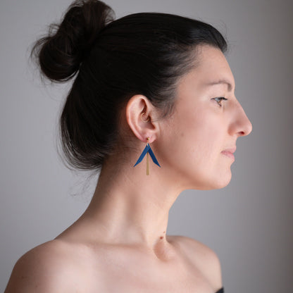 Boucles d'oreilles Hegala - Bleu saphir Isabelle Vermont