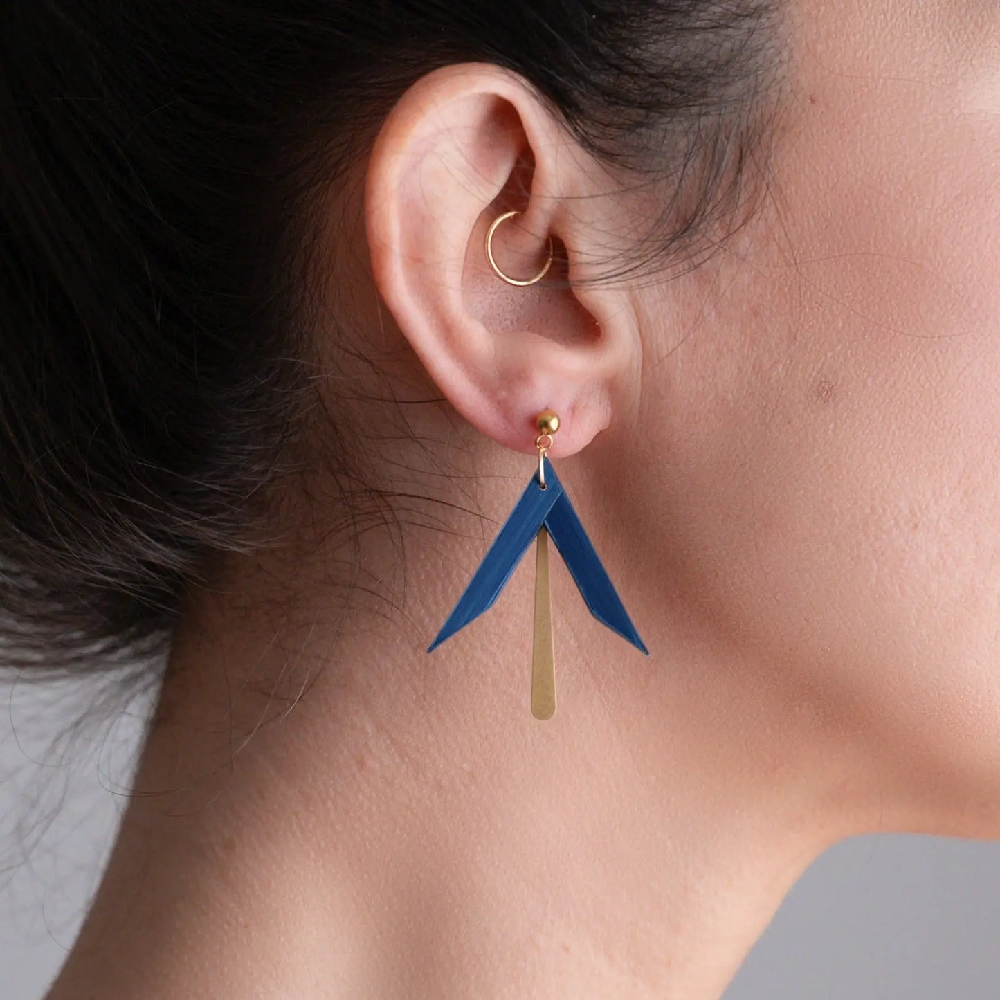 Boucles d'oreilles Hegala - Bleu saphir Isabelle Vermont